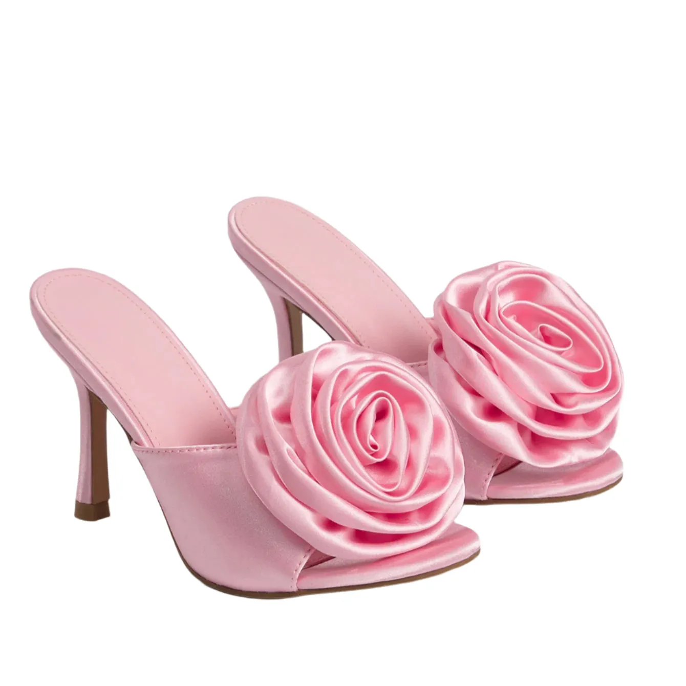 Rosette Open Top High Heels