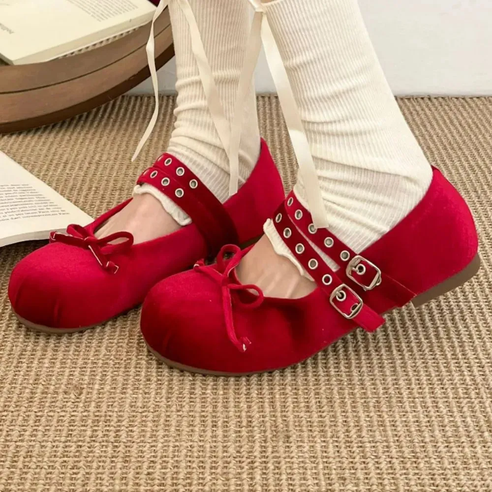Round Toe Flats Slip-Ons