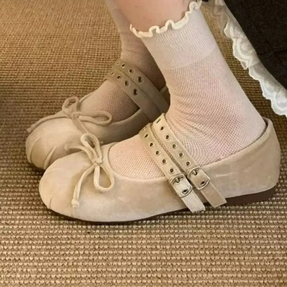 Round Toe Flats Slip-Ons