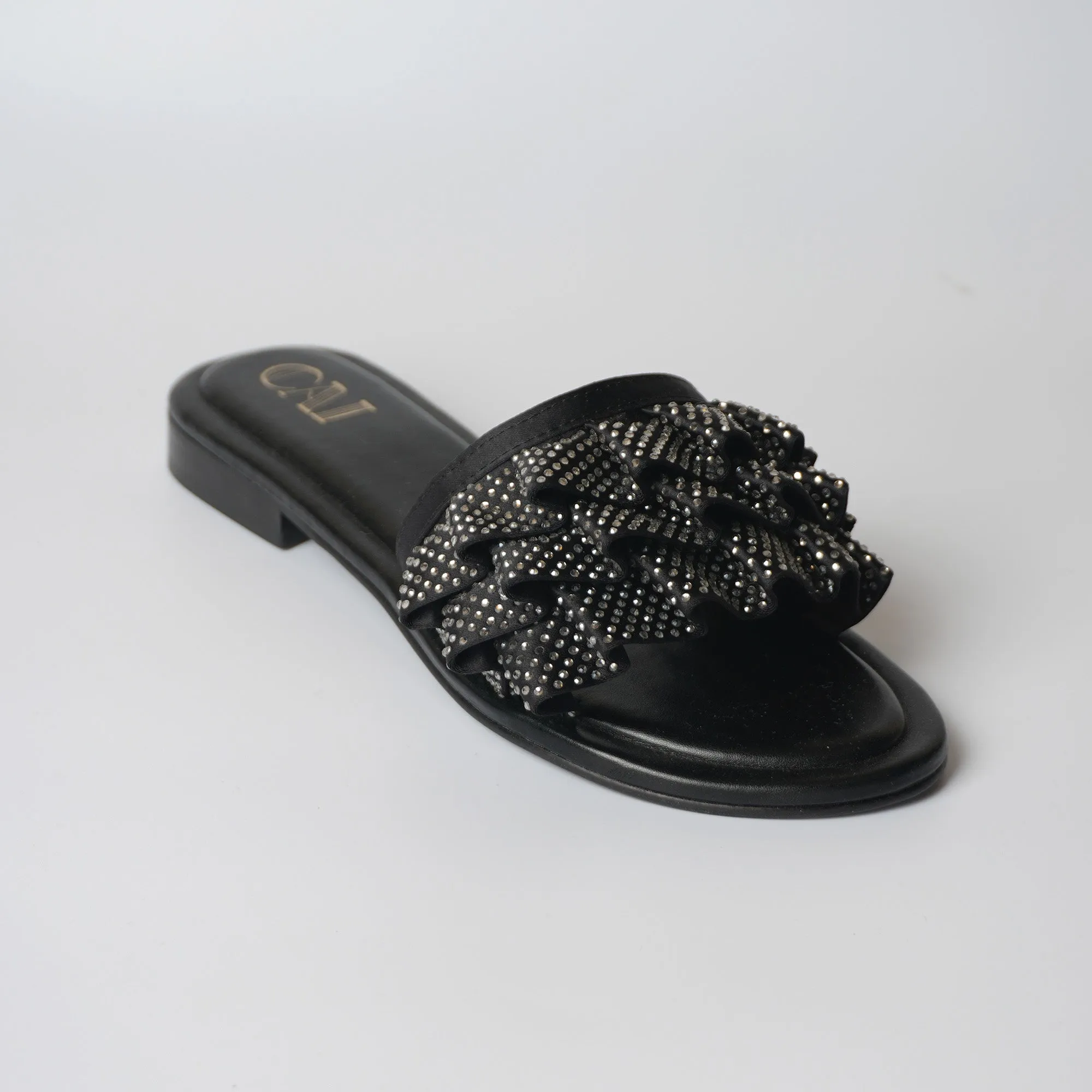 Ruffled Black Diamonds Flat