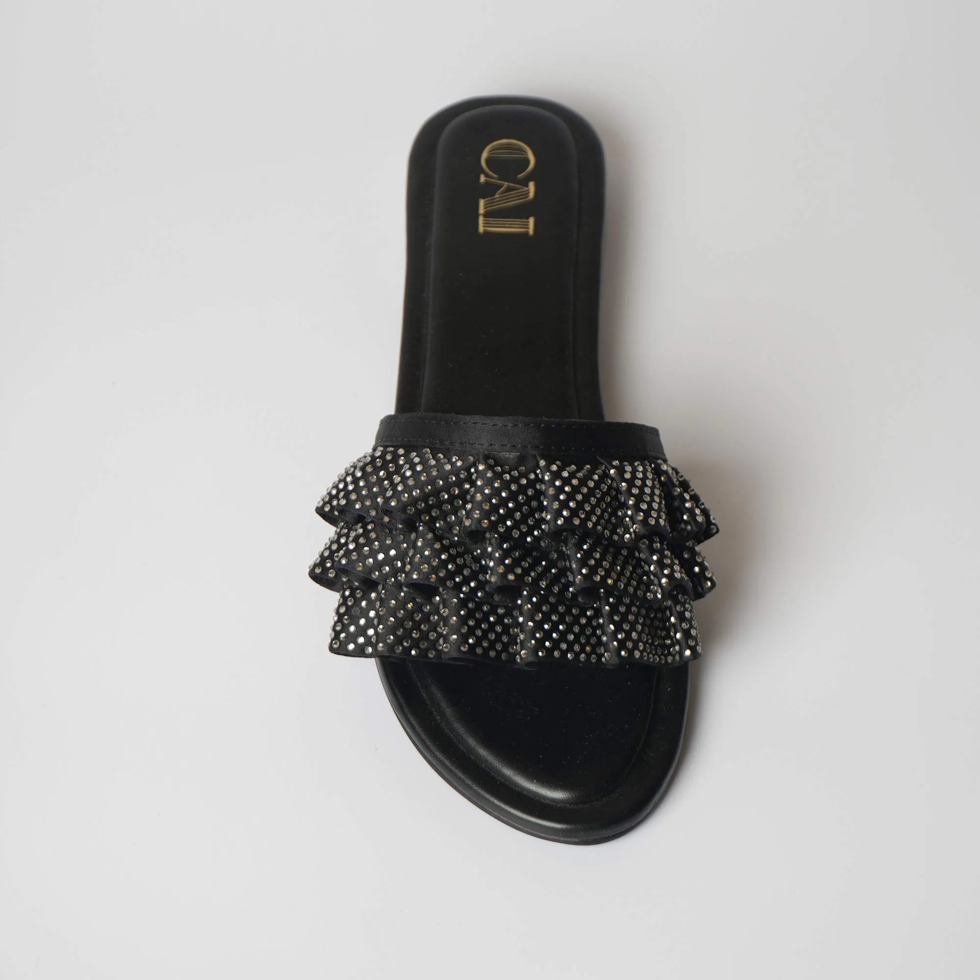 Ruffled Black Diamonds Flat
