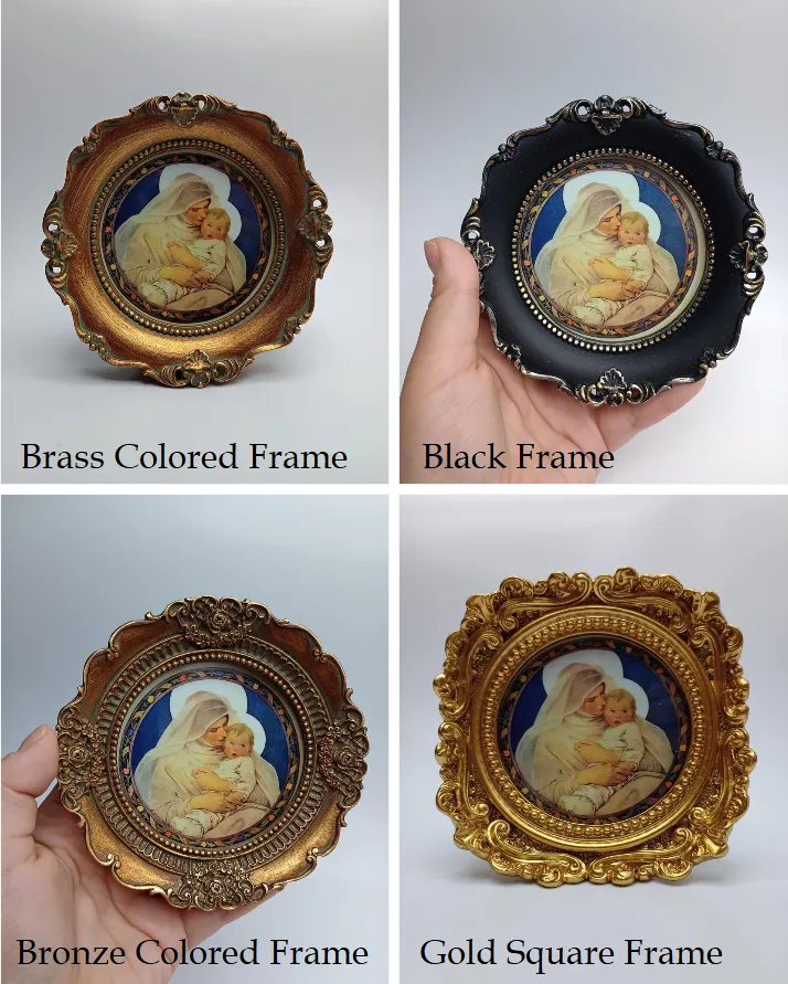 Sacred Heart of Jesus by Fritz Kunz – Framed – 4.25x4.25"