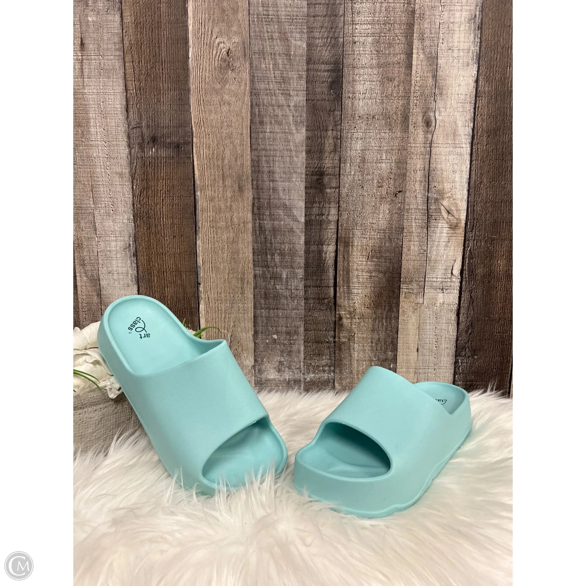 Sandals Flats By Cme In Blue, Size: 8