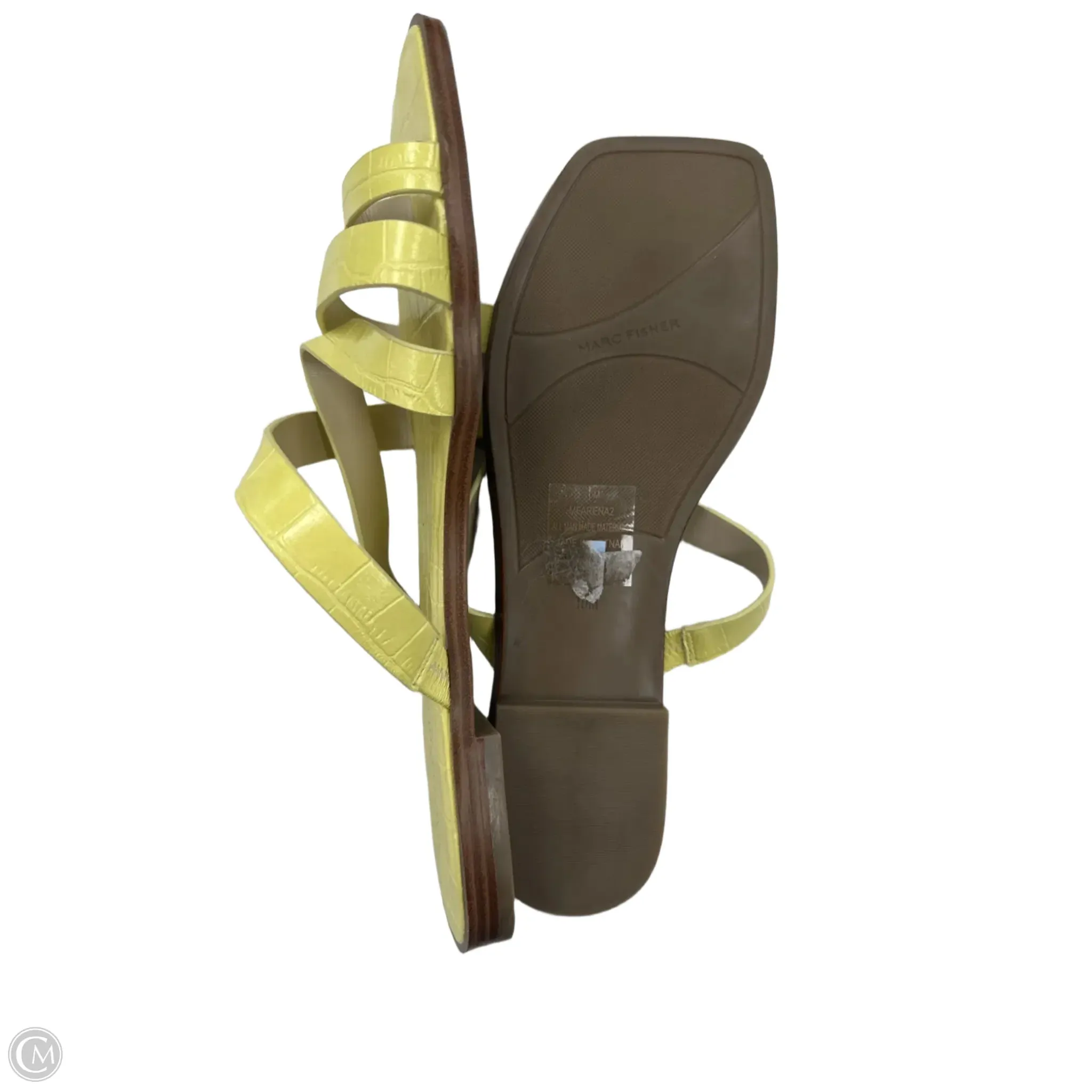 Sandals Flats By Marc Fisher In Yellow, Size: 10