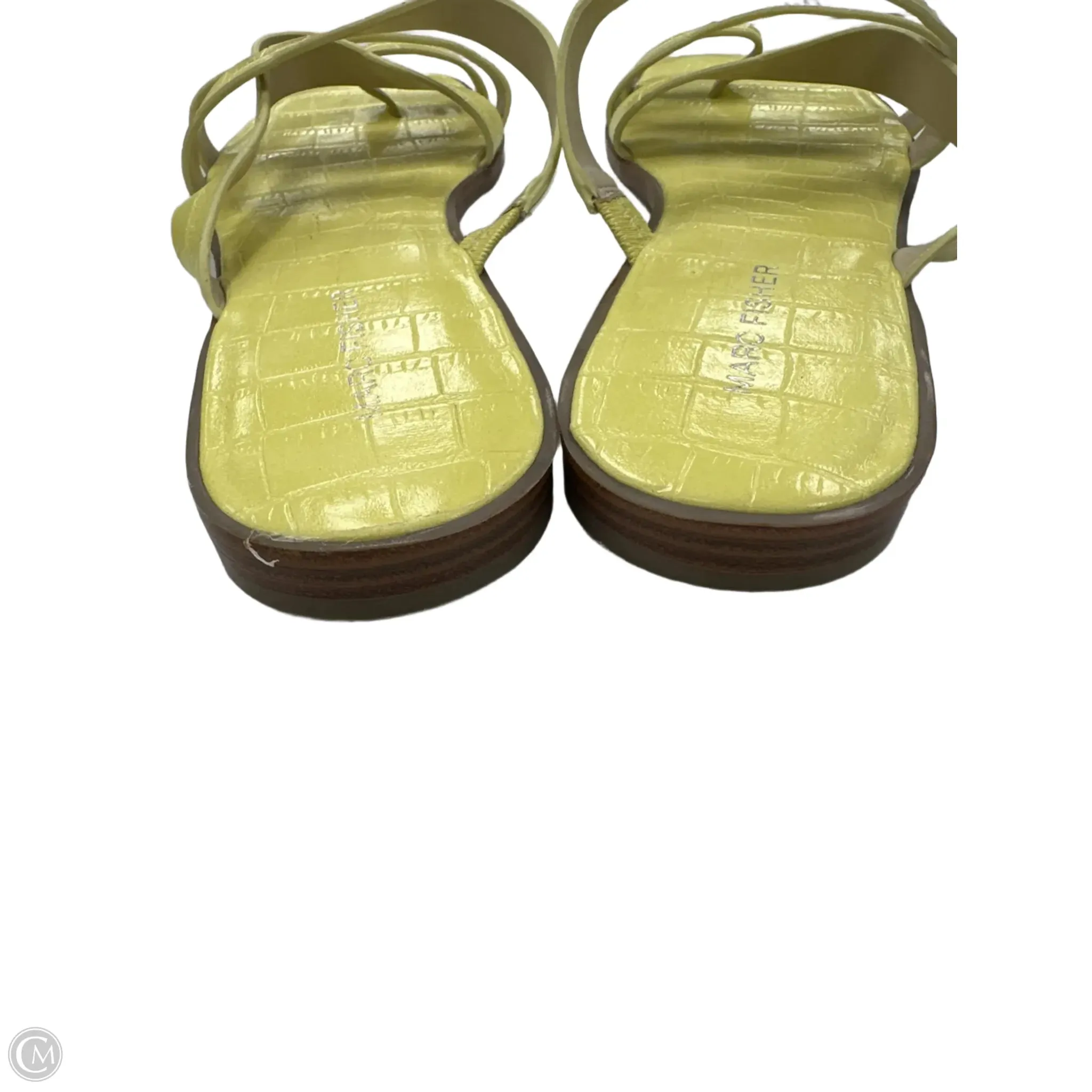 Sandals Flats By Marc Fisher In Yellow, Size: 10