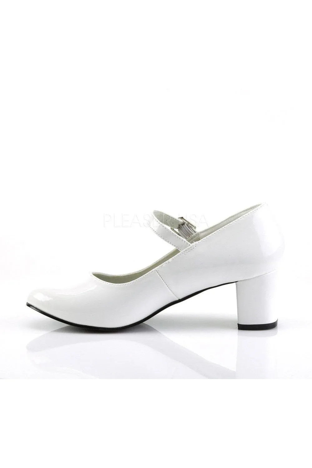 SCHOOLGIRL-50 Mary Jane | White Patent