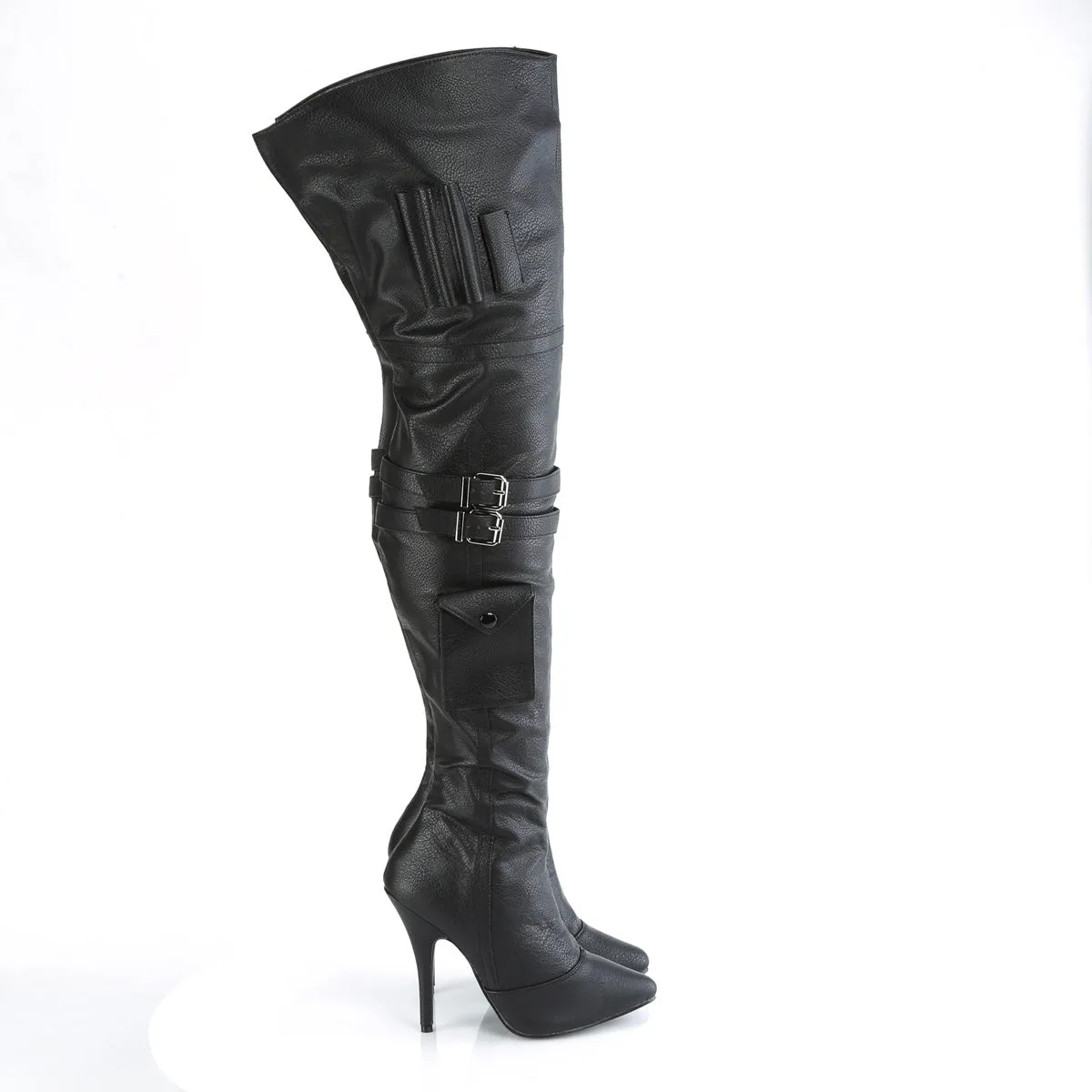 SEDUCE-3019  Black Faux Leather