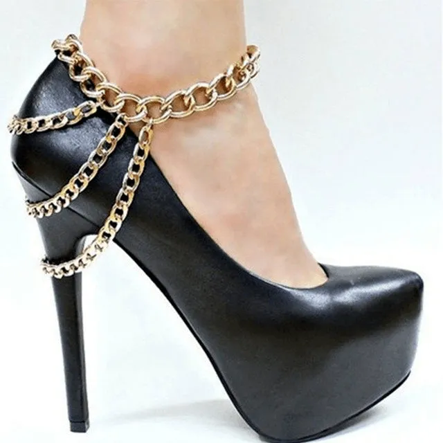 Seductive Triple Chained Just Dance Ankle Bracelet