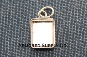 Silver Rectangle Bezel Pendant Blank Mounting