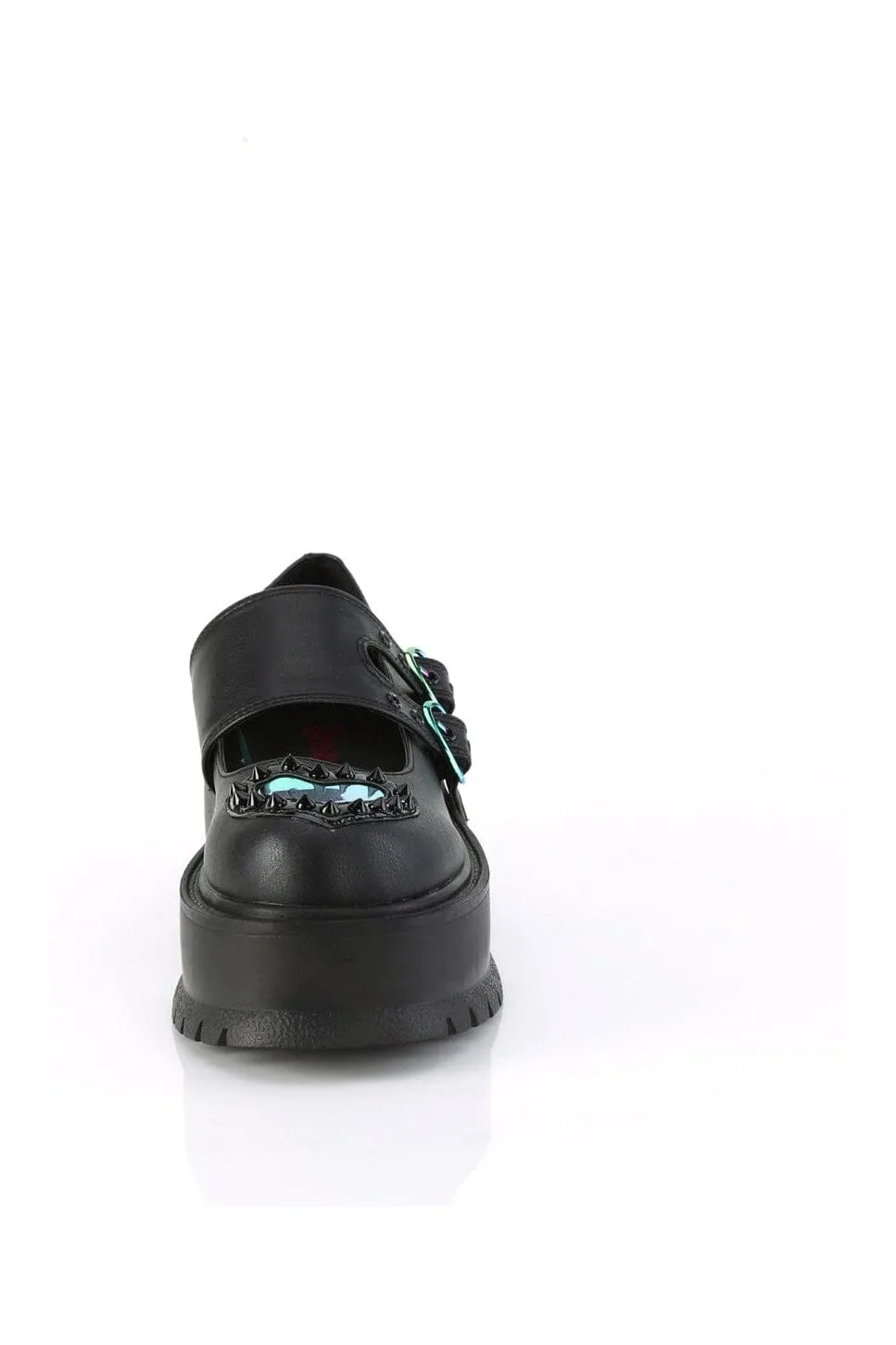 SLACKER-25 Black Vegan Leather Mary Janes