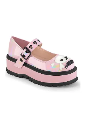 SLACKER-27 Mary Jane | Hologram Faux Leather