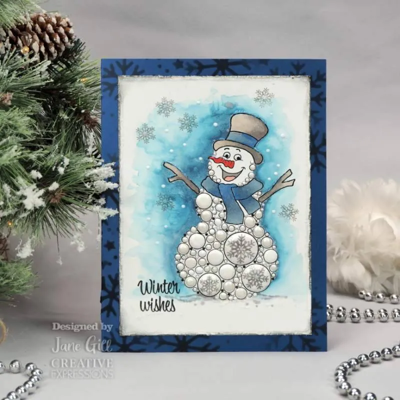 Snowman Bubble Stamp Set by Jane Gill