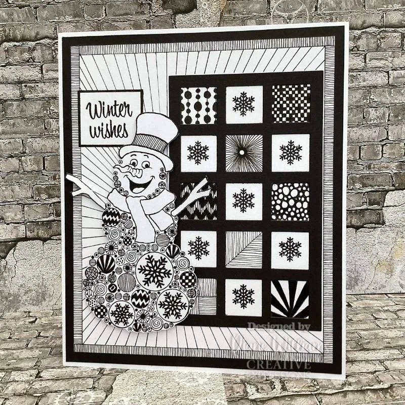 Snowman Bubble Stamp Set by Jane Gill
