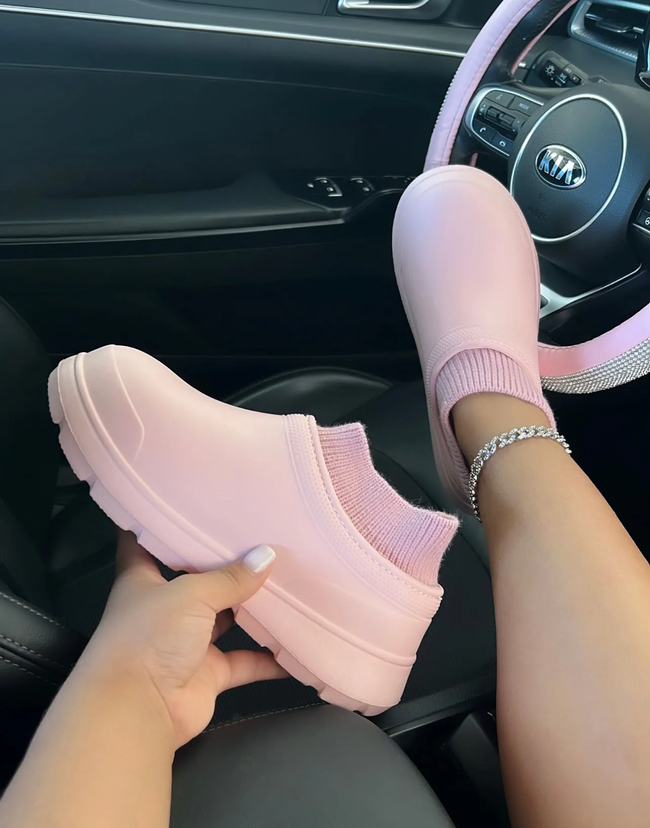 sock closed toe shoes