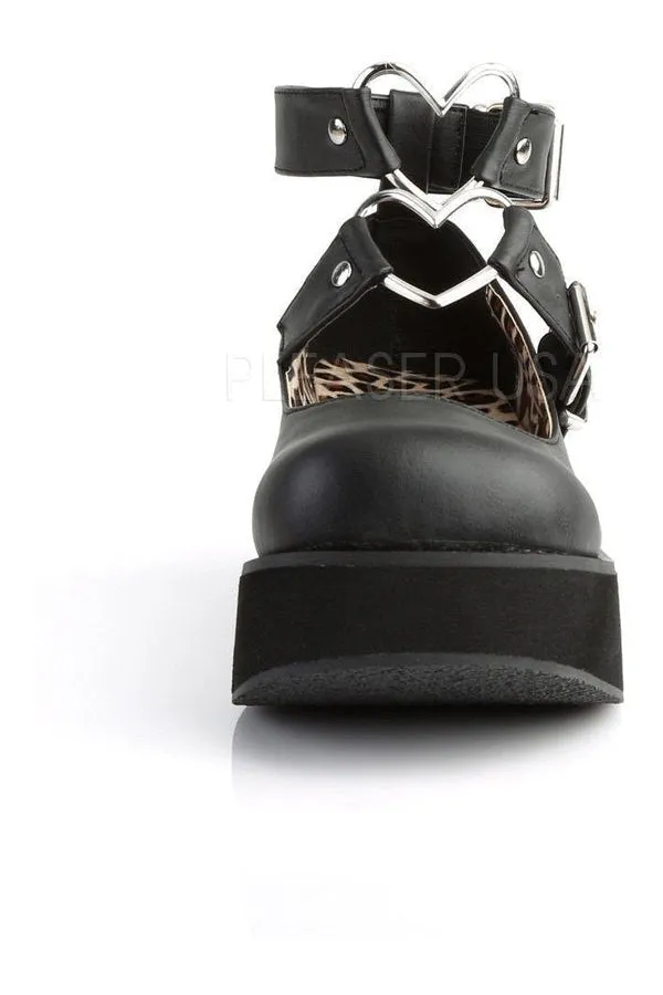 SPRITE-02 Demonia Mary Jane | Black Faux Leather