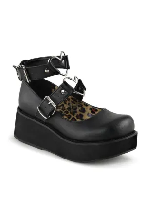 SPRITE-02 Demonia Mary Jane | Black Faux Leather
