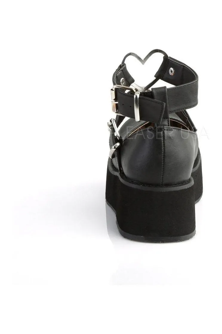 SPRITE-02 Demonia Mary Jane | Black Faux Leather