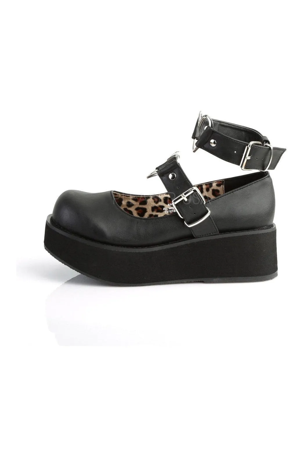 SPRITE-02 Demonia Mary Jane | Black Faux Leather