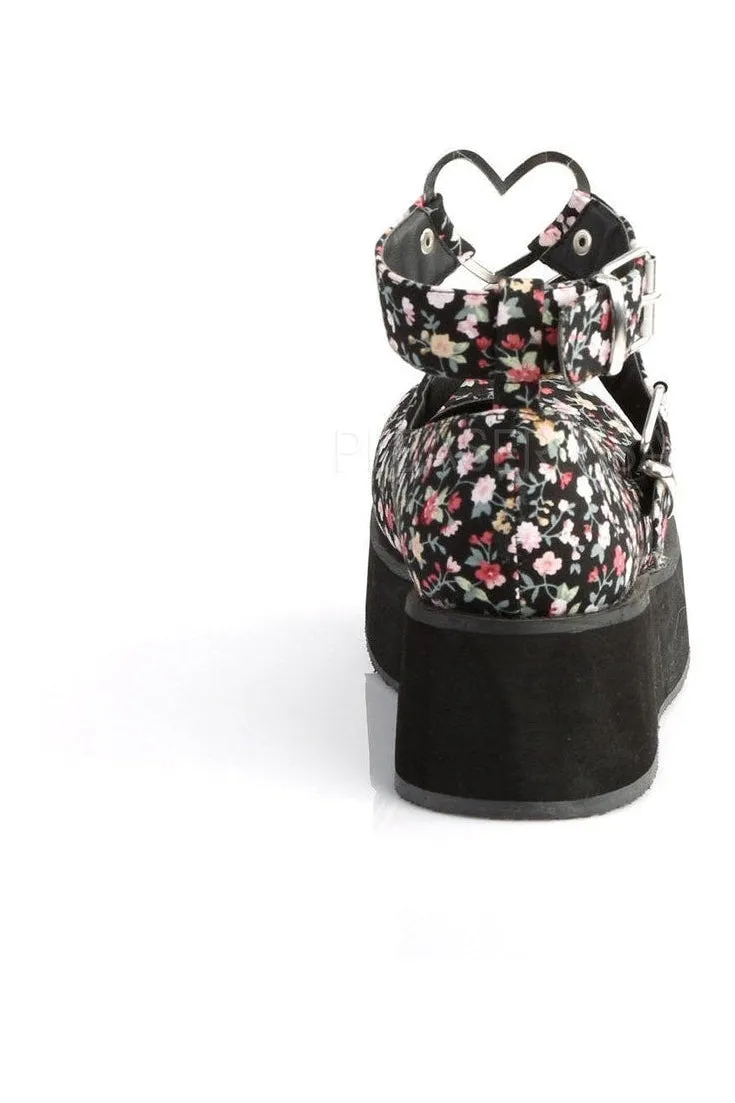 SPRITE-02 Demonia Mary Jane | Floral   Fabric