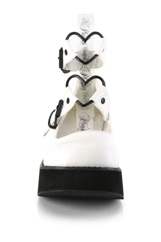 SPRITE-02 Mary Jane | White Faux Leather