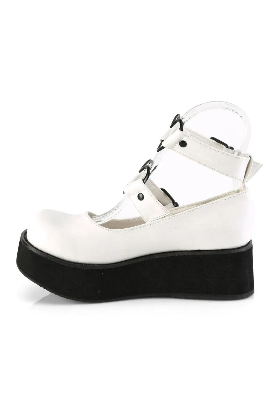 SPRITE-02 Mary Jane | White Faux Leather