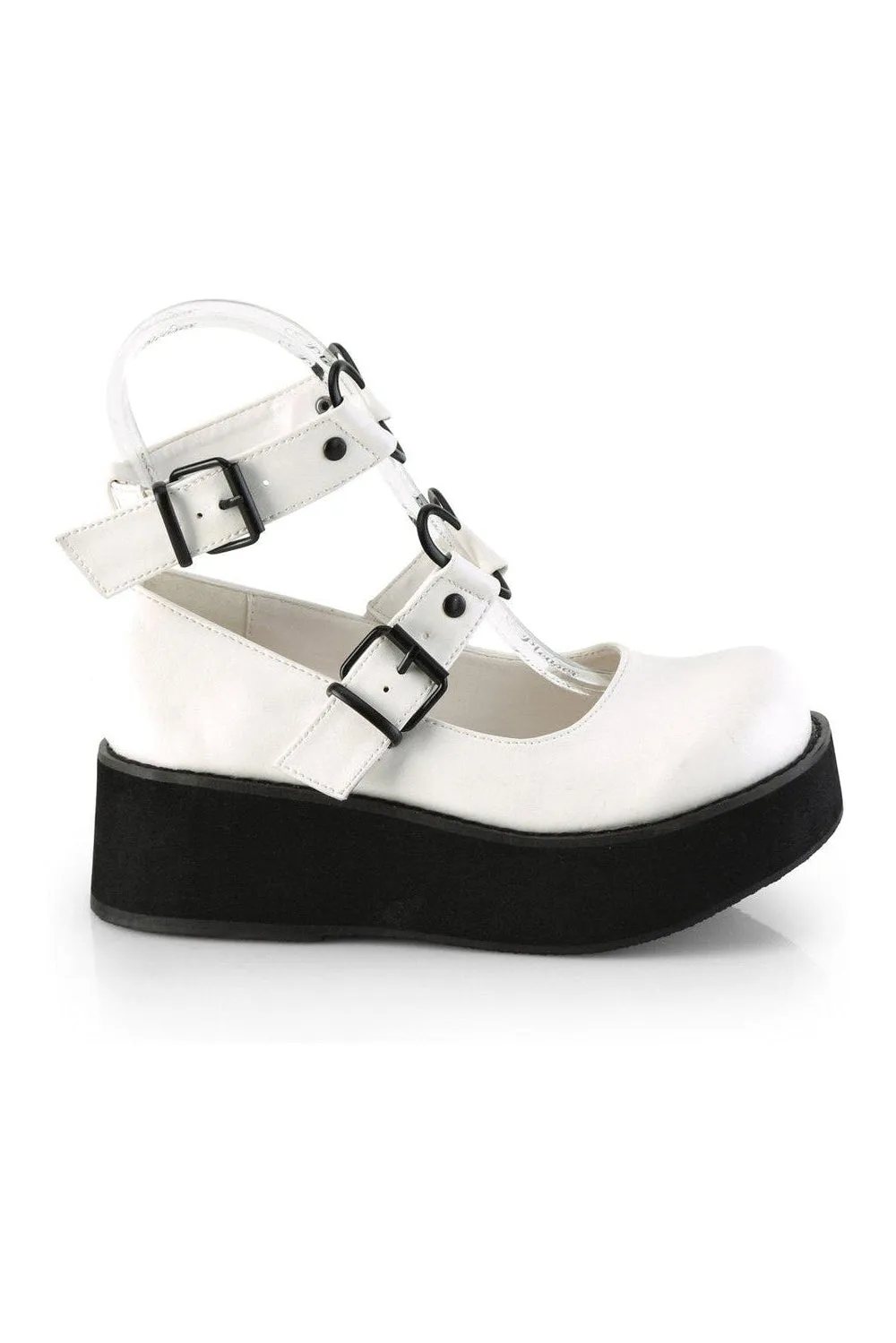 SPRITE-02 Mary Jane | White Faux Leather