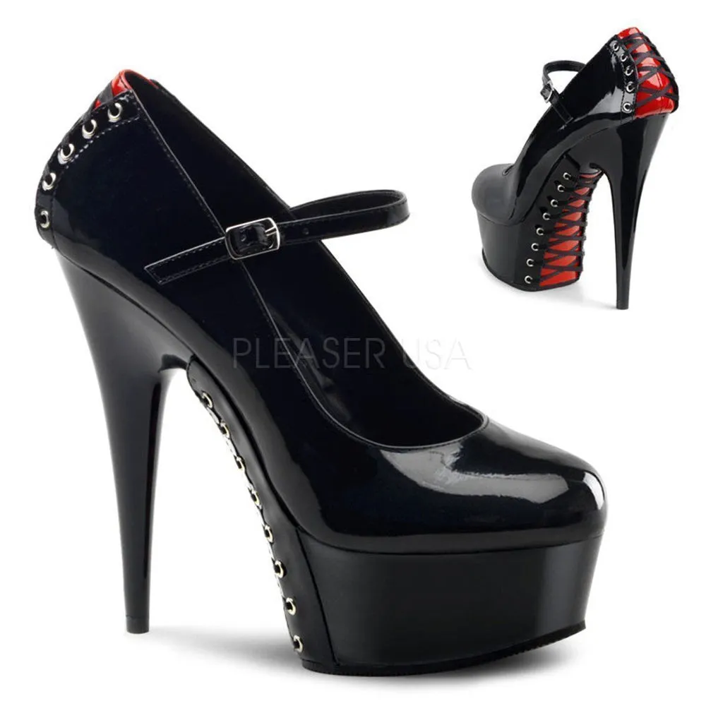 SS-DELIGHT-687FH Platform Pump | Black Patent