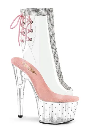 STARDUST-1018C-2RS Exotic Ankle Boot | Clear Vinyl