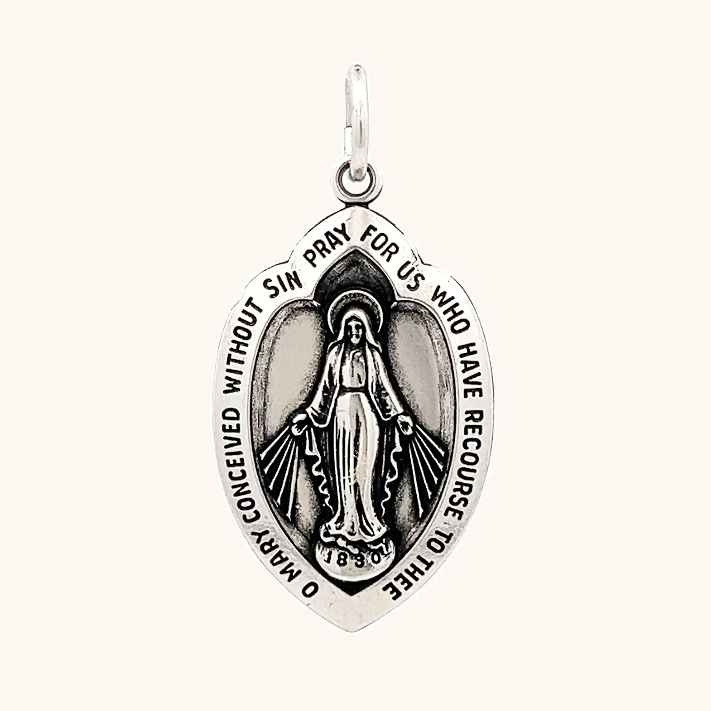 STERLING SILVER MIRACULOUS MEDAL | SHIELD