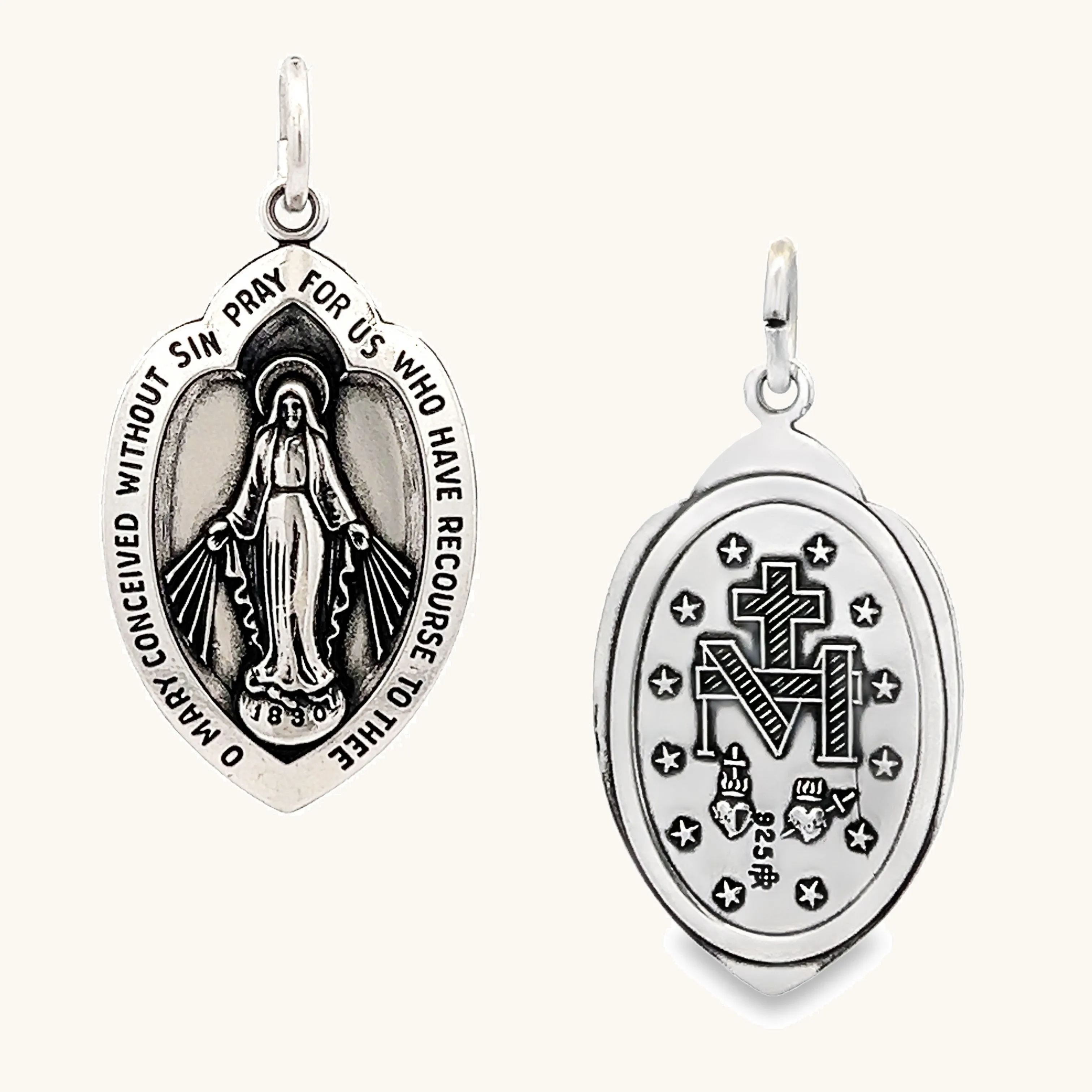 STERLING SILVER MIRACULOUS MEDAL | SHIELD