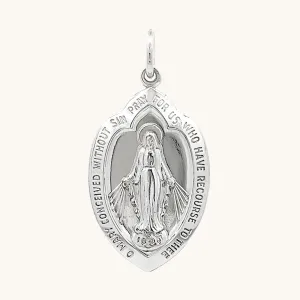 STERLING SILVER MIRACULOUS MEDAL | SHIELD
