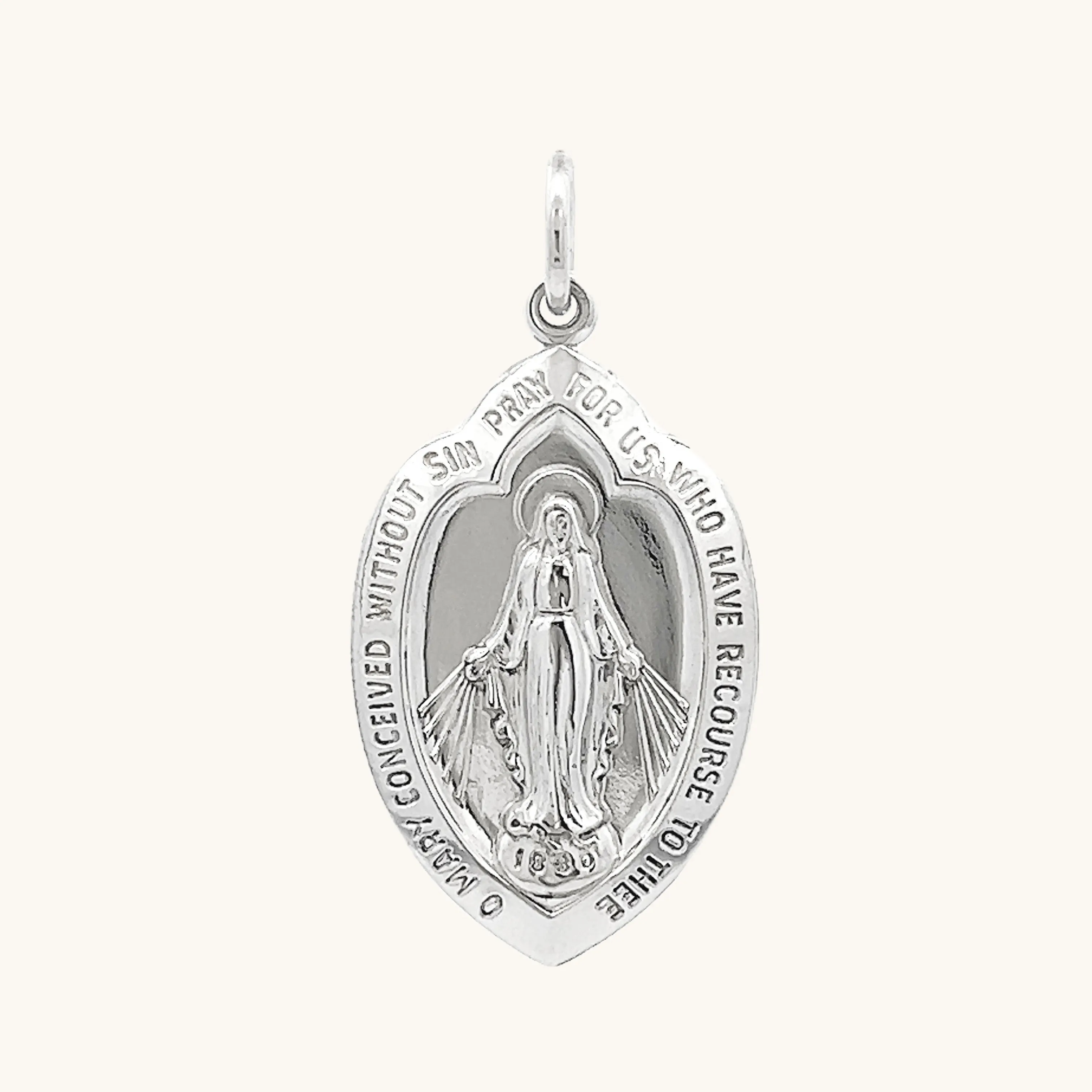 STERLING SILVER MIRACULOUS MEDAL | SHIELD