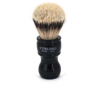 Stirling High Mountain White Badger Shave Brush (24mm x 53mm) Black