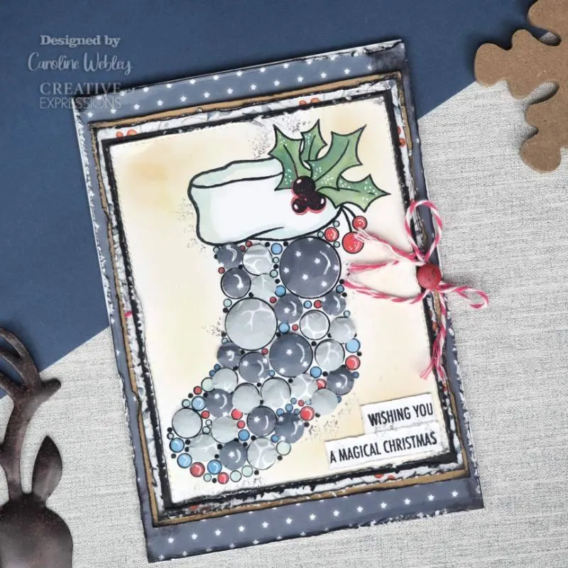 Stocking Bubble Stamp by Jane Gill