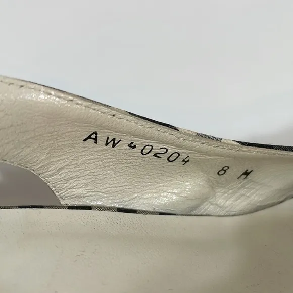 Stuart Weitzman Wedge Espadrille Heels Navy And White Gingham Size 8