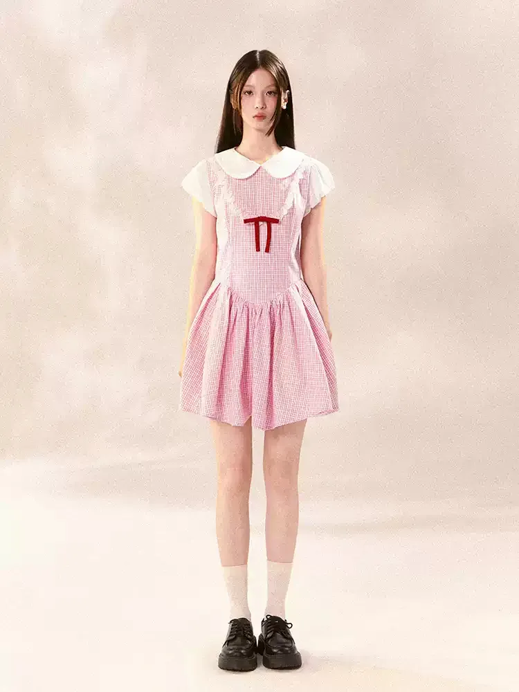 Sweet Gingham Doll Dress