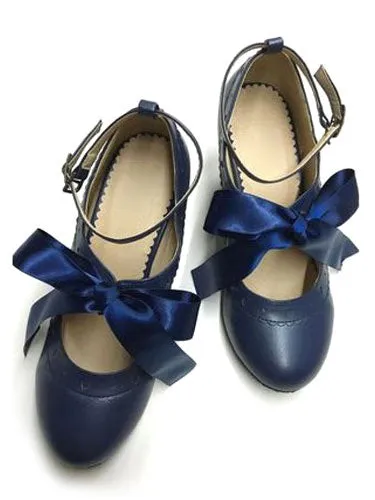 Sweet Lolita Shoes Ballet Lace Up Platform Round Toe