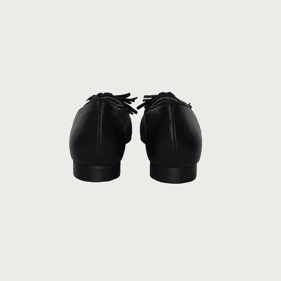 TASSEL BLACK LEATHER