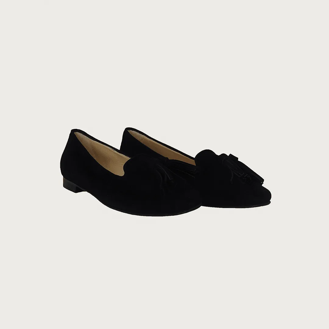TASSEL BLACK SUEDE