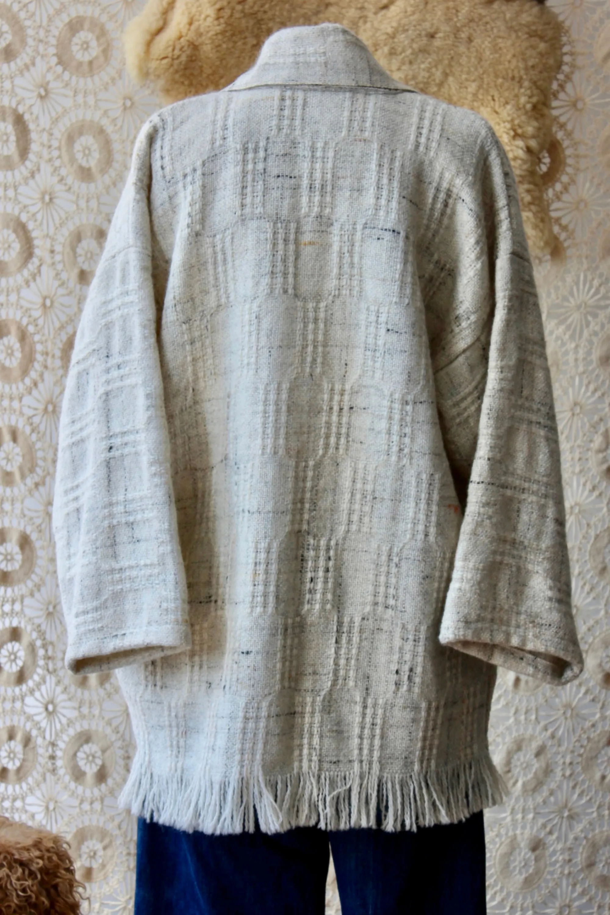 The Highlands Foundry Natural Wool Blanket Coat THF148