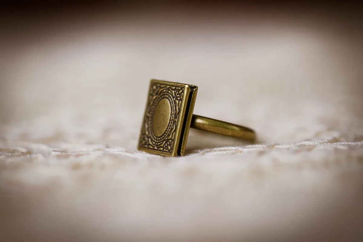 The Jane Locket Ring (Brass and Silver)