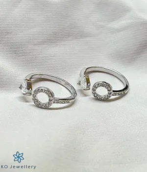 The Maysa Silver Toe-Rings (Front open)