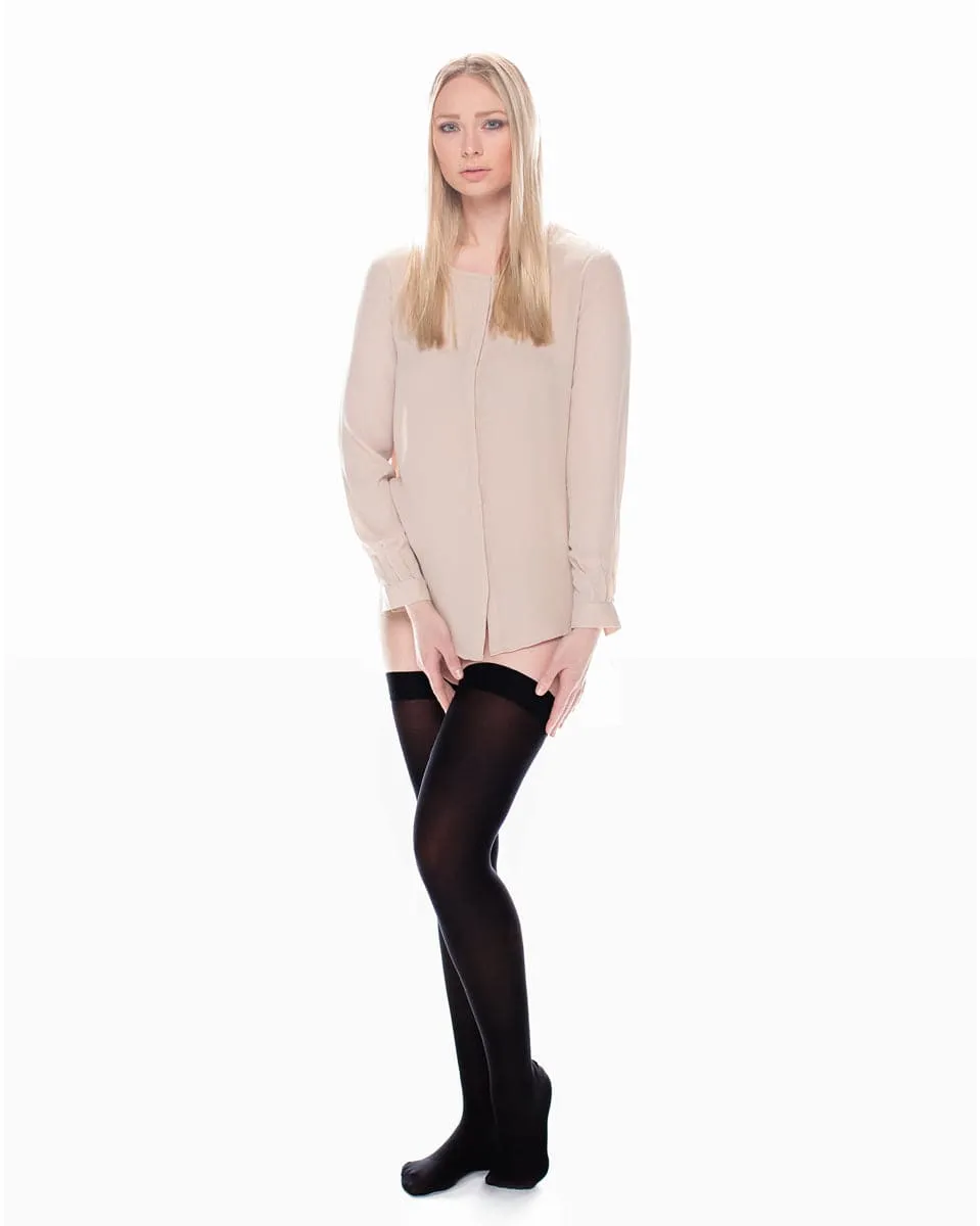 Therafirm Ease Microfiber Closed Toe Thigh High 15-20 mmHg