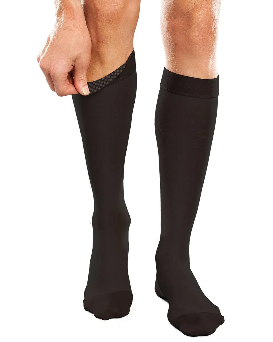 Therafirm Ease Opaque Unisex Closed Toe Knee High w/ Silicone Dot Top Band 20-30 mmHg