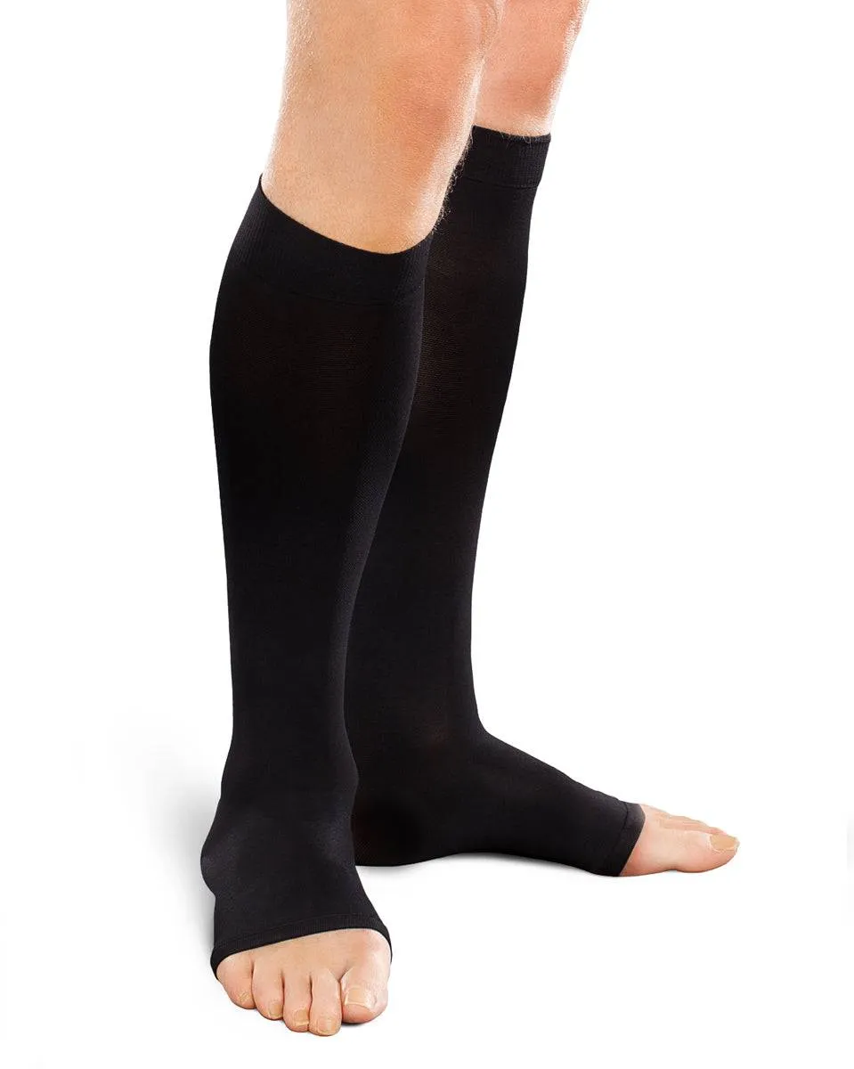 Therafirm Ease Opaque Unisex OPEN TOE Knee High 15-20 mmHg