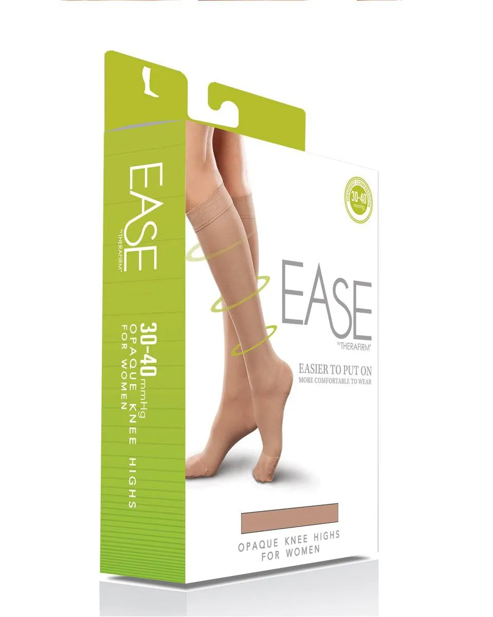 Therafirm Ease Opaque Women Closed Toe Knee High 30-40 mmHg