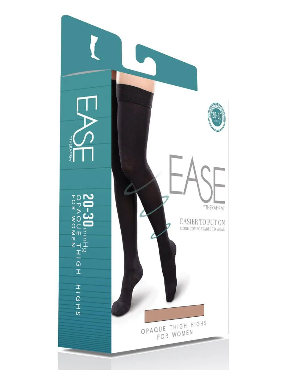 Therafirm Ease Opaque Women's Closed Toe Thigh High 20-30 mmHg