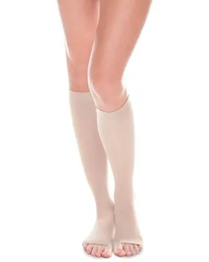 Therafirm Sheer Ease Women's OPEN TOE  Knee High Stockings 20-30mmHg