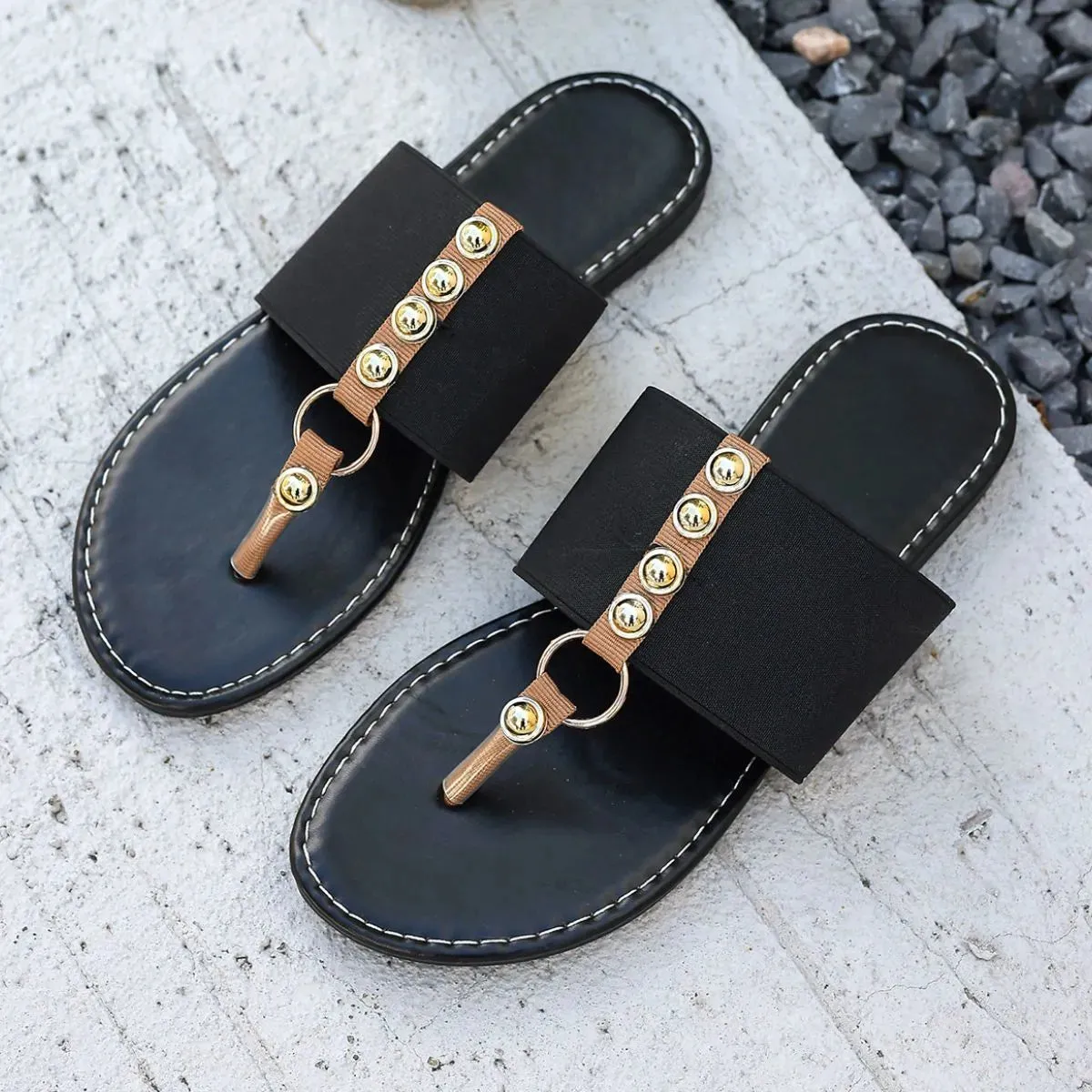 Toe Post Flats Sandals
