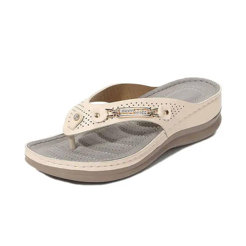 Toe Post Wedge Sandals